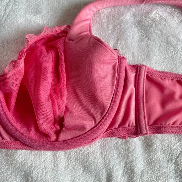 Cacique Pink Unlined Balconette 38DD - Picture 10 of 11